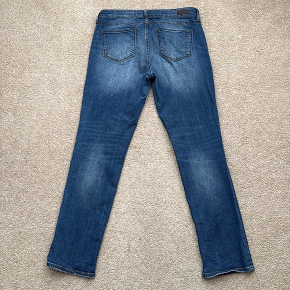 Kut from the Kloth Mid Rise Boyfriend Distressed Dark Wash Stretch Jeans Size 10 - Picture 3 of 9